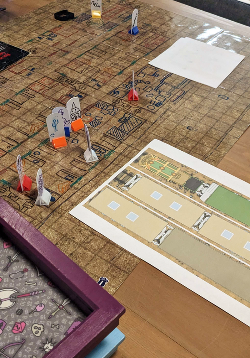 An example of the map seeing use in live-play. My favourite kind of playtesting!