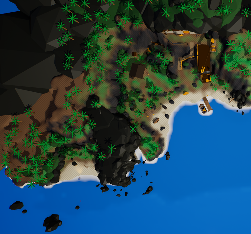 Birdseye view of the playable area.